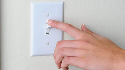 summer saving energy - turn off lights