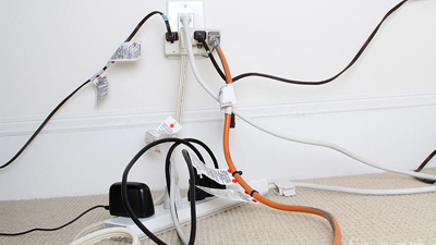 work from home improvements - overloaded outlet