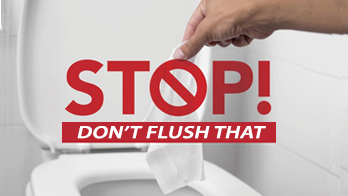 toilet is not a trash can - don't flush that