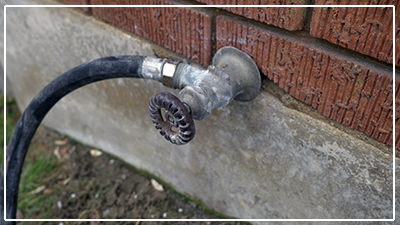 catch leaks in your home - outside spigot