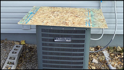 right way to cover outdoor AC unit