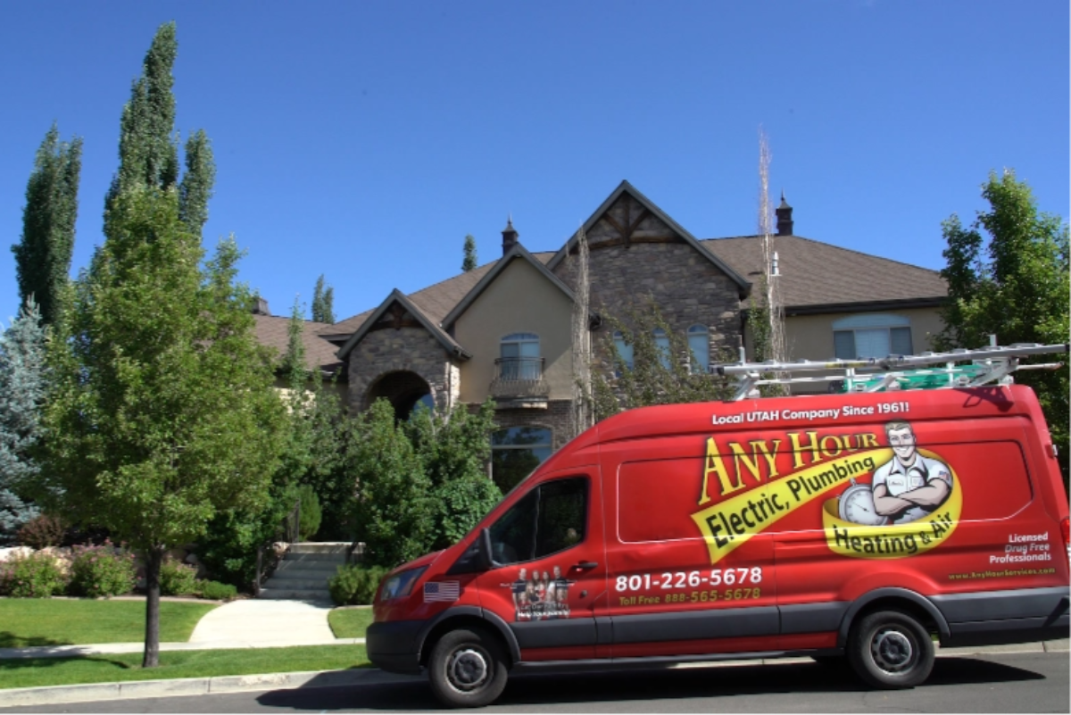 any hour truck parked outside a residential home.