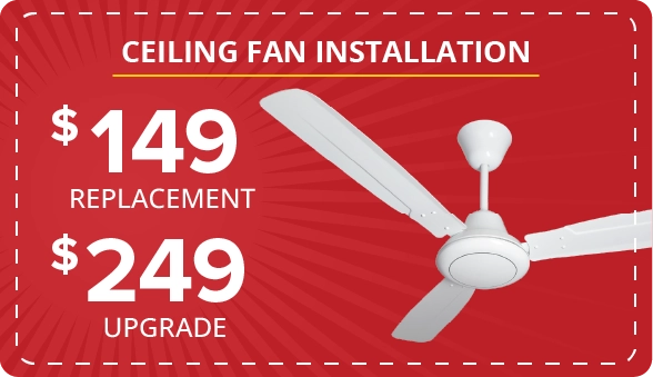 ceiling fan installation or upgrade coupon