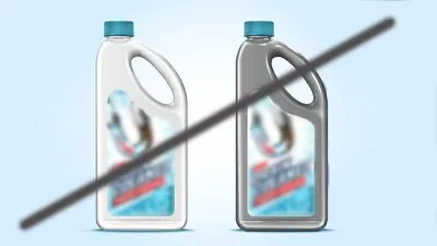 %Title% | Any Hour Services Two bottles with blue caps are shown side by side; the bottle on the right is greyed out with a diagonal line crossing over both—discover essential Plumbing Tips only professional plumbers know.